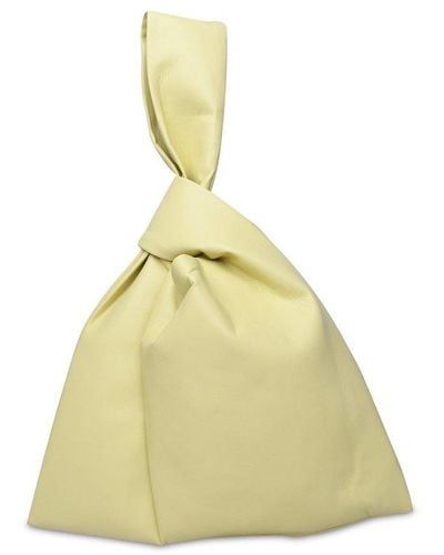 Nanushka Jen Knot Detailed Clutch Bag - Metallic