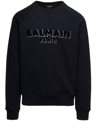 Balmain Sweatpants With Logo, - Black