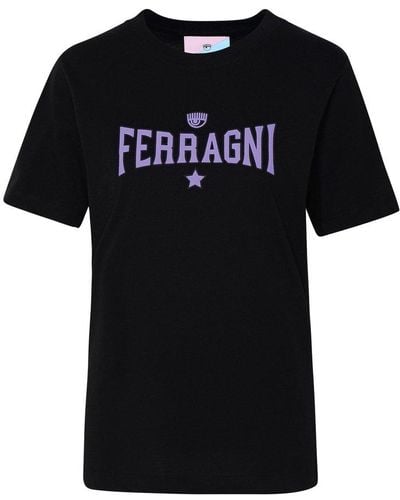Chiara Ferragni Black Cotton T-shirt