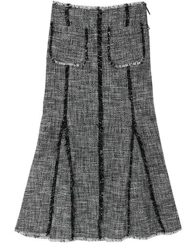 MSGM Flared Midi Skirt - Grey