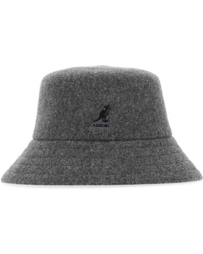 Kangol Logo Embroidered Bucket Hat - Grey