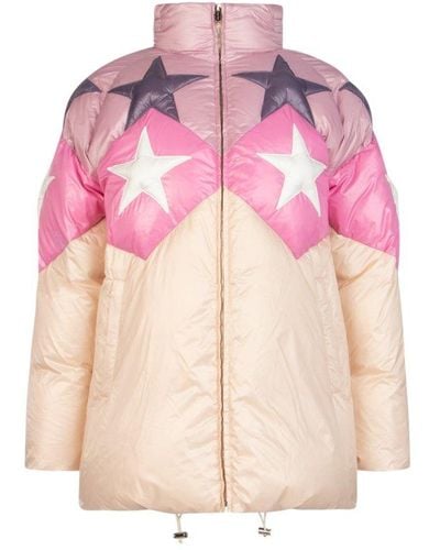 Miu Miu Star Quilted Down Jacket - Pink