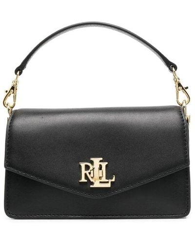 Polo Ralph Lauren Logo Plaque Shoulder Bag - Black
