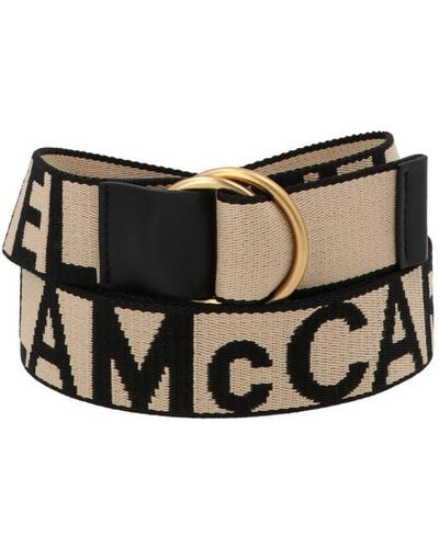 Stella McCartney Webbing Monogram Belts - Black