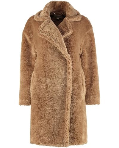 MICHAEL Michael Kors Oversized Teddy Coat - Brown