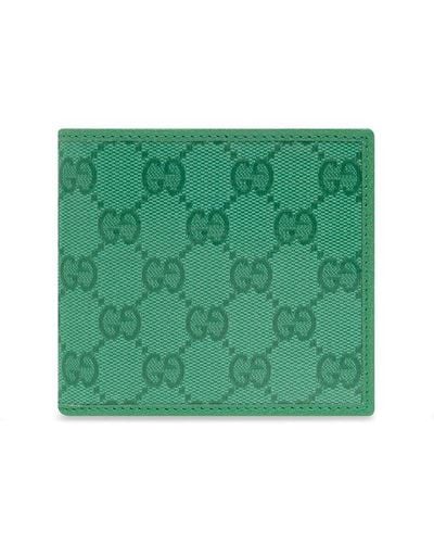 Gucci Monogram Leather Wallet - Green