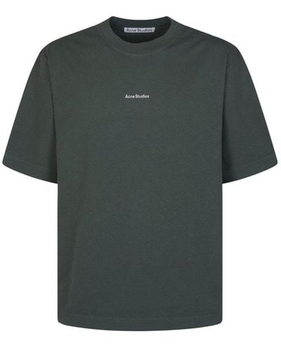 Acne Studios Logo Cotton T-shirt - Gray