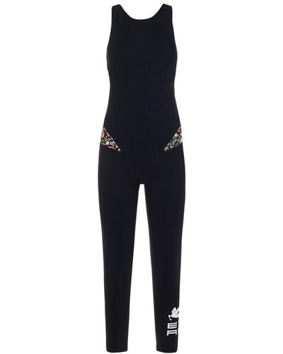 Etro Floral Printed Stretch Jumpsuit - Black