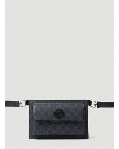 Gucci GG Supreme Zipped Belt Bag - Grey