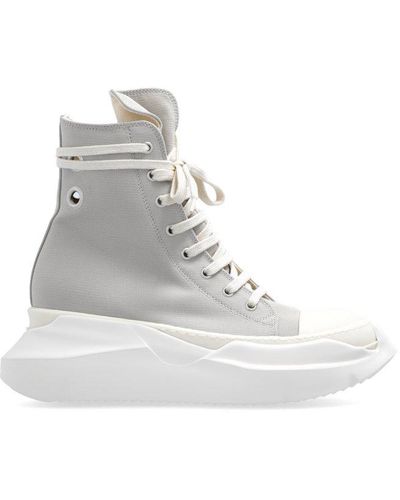 Rick Owens Abstract High-top Lace-up Trainers - White