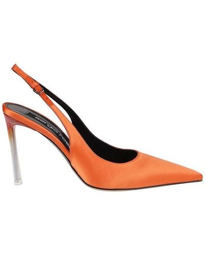 Sergio Rossi Slingback Pointed-toe Pumps - Brown