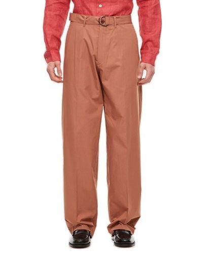 Paul Smith Belted Wide-leg Pants - Red