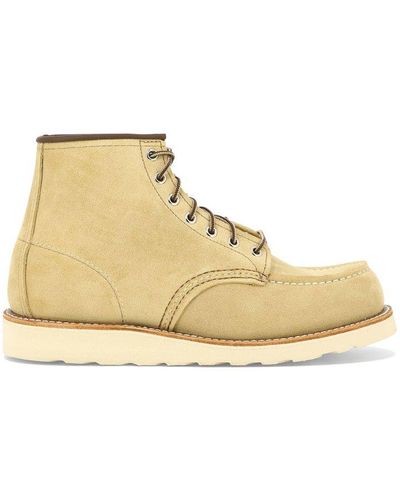 Red Wing Wing Shoes "Classic Moc" Lace-Up Boots - Natural