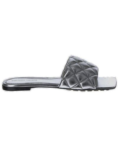Bottega Veneta Padded Flat Sandals - Gray