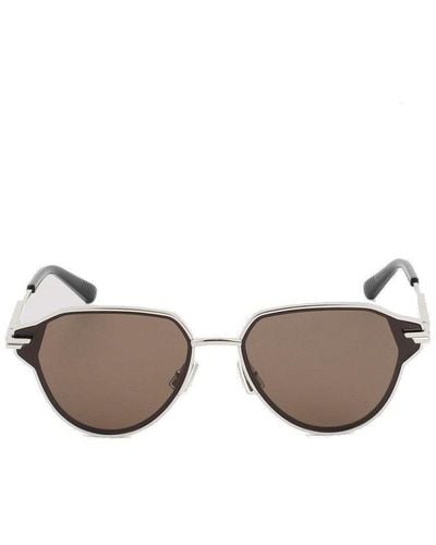 Bottega Veneta Aviator Frame Sunglasses - Grey