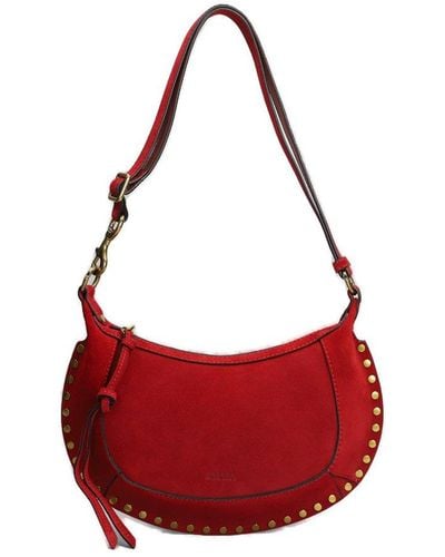 Isabel Marant Oskan Moon Zipped Medium Shoulder Bag - Red