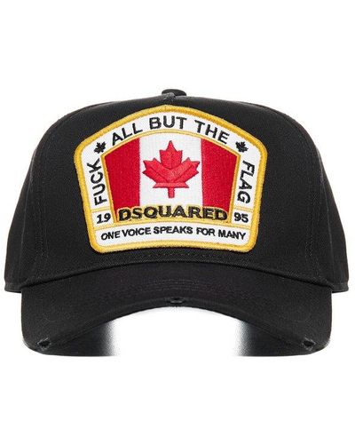 DSquared² Canada Flag-patch Cotton Baseball Cap - Multicolour