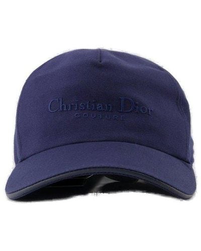 Dior Logo Embroidered Baseball Cap - Blue