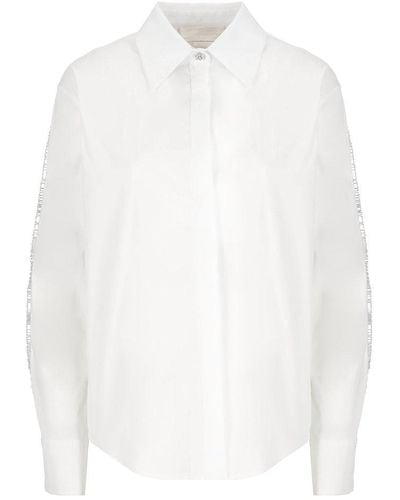 Genny Buttoned Long-sleeved Shirt - White