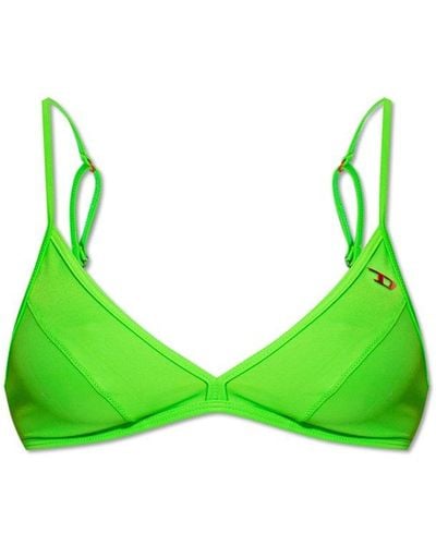 DIESEL Bfb-marisol Logo Plaque Bikini Top - Green