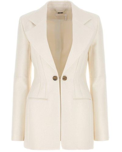 Chloé Double-breasted Tailored Blazer - Natural