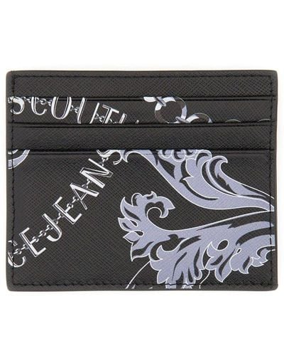 Versace Jeans Couture Barocco Print Cardholder - Black