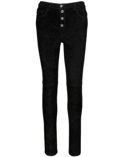 IRO Button-up Skinny Trousers - Black