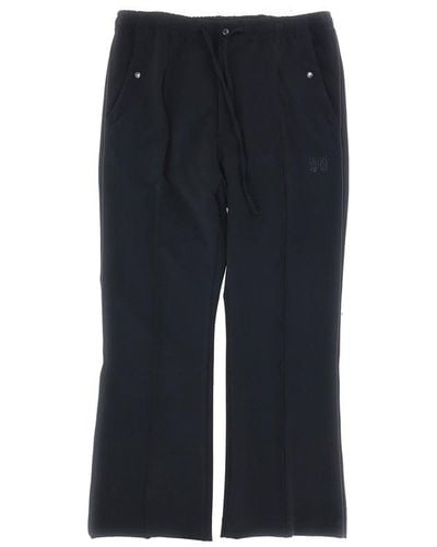 Needles Logo Embroidered Piping Cowboy Trousers - Black