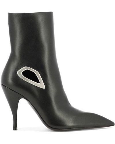 Off-White c/o Virgil Abloh Crescent Pointed Toe Ankle Boots - Black