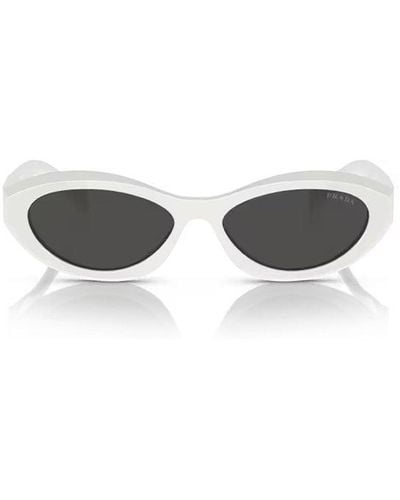 Prada Oval-frame Sunglasses - White