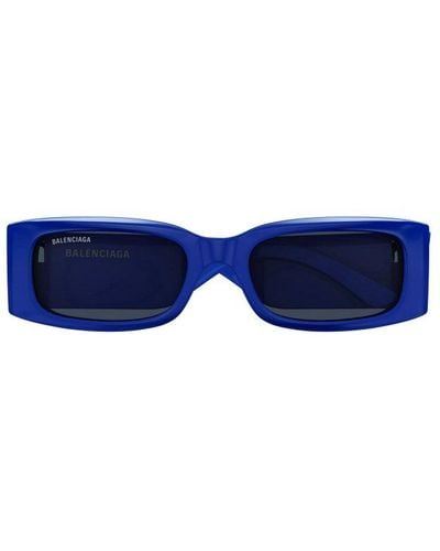 Balenciaga Rectangle Frame Sunglasses - Blue