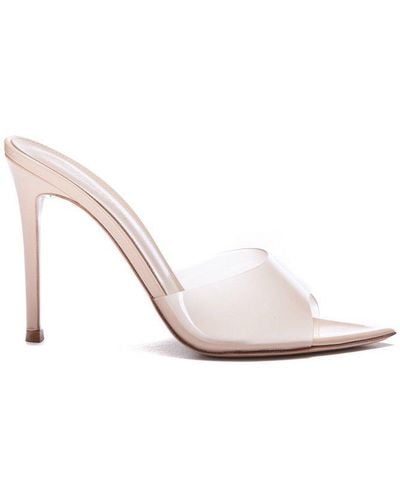 Gianvito Rossi Pointed-toe Heeled Sandals - Natural