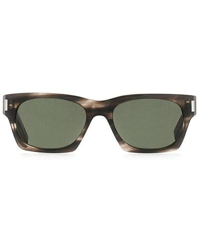 Saint Laurent Rectangular Frame Sunglasses - Green