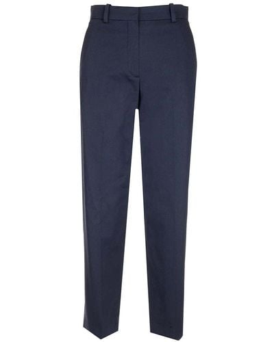 KENZO Logo Patch Cropped Trousers - Blue