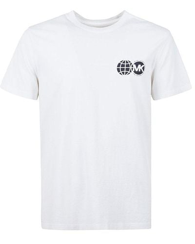 Michael Kors Logo Printed Crewneck T-shirt - White