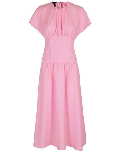Boutique Moschino Round-neck Midi Dress - Pink