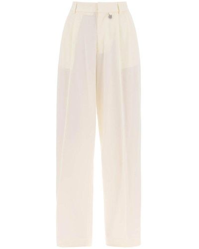 GIUSEPPE DI MORABITO Straight-leg Tailored Trousers - White