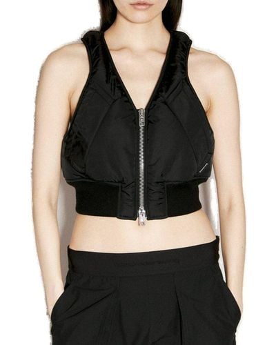 Alexander Wang Padded Shrunken Bomber Vest - Black