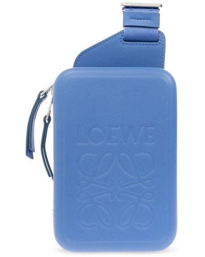 Loewe Molded Logo Embossed Sling Bag - Blue