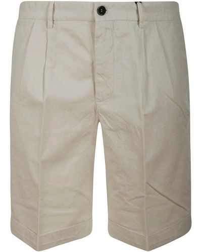 Barena Mid-rise Pleat-detailed Bermuda Shorts - Grey
