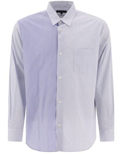 Comme des Garçons Striped Long-sleeved Shirt - Purple