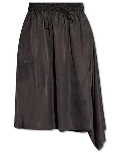 Y-3 Skirt With Logo, - Black