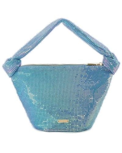 Cult Gaia Gia Embellished Shoulder Bag - Blue