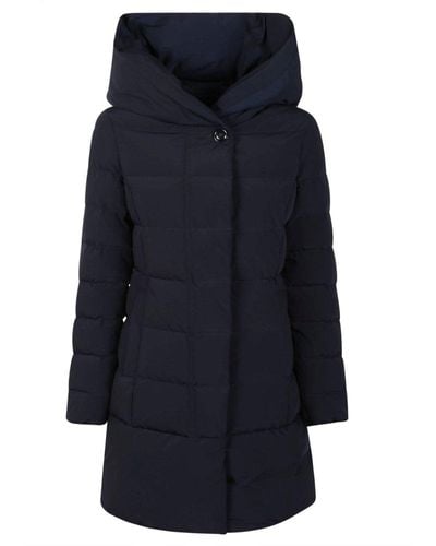 Woolrich Hooded Padded Parka Coat - Blue