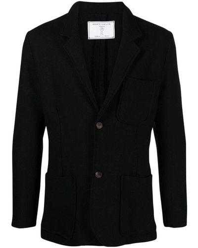 Societe Anonyme Number Embroidered Single-breasted Blazer - Black