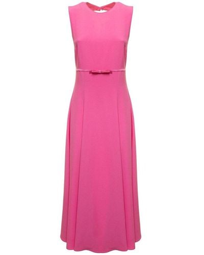 RED Valentino Red Bow Detailed Sleeveless Dress - Pink