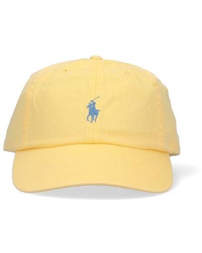 Polo Ralph Lauren Logo Embroidered Baseball Cap - Yellow