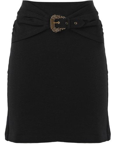Versace High-waist Belted Mini Skirt - Black
