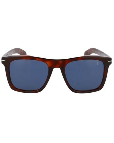 David Beckham Square Frame Sunglasses - Blue
