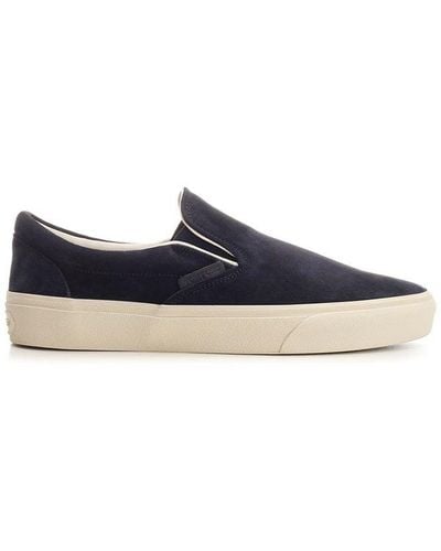 Tom Ford Round-toe Slip-on Trainers - Blue